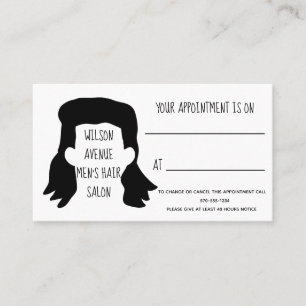 Mannen benoeming van Hair Salon Barber Mullet Visitekaartje