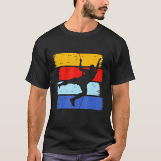 Mannen bergbeklimmende sport, klimmer t-shirt