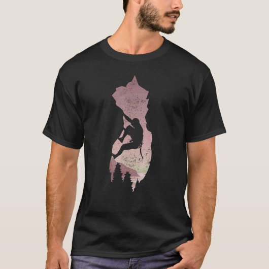 Mannen bergklimmer, klimmer van Bouldering Mou T-shirt (Voorkant)