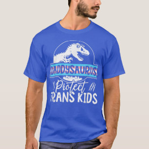 Mannen beschermen Kinder papa Saurus Transgender D T-shirt