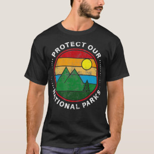 Mannen bescherming van onze nationale parken - nat t-shirt