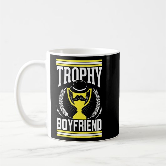 Mannen Best Bearded Boyfriend Trophy Mustache 1 Koffiemok (Links)
