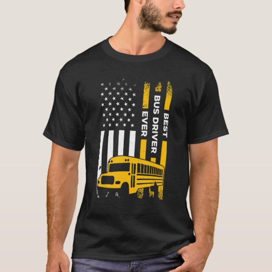 Mannen Best Bus Driver    EverSchool Bus Driv T-shirt (Voorkant)