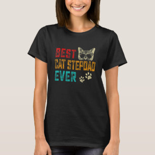 Mannen Best Cat Stepdad Ever Family Pet Kitt T-shirt