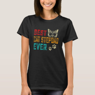 Mannen Best Cat Stepdad Ever Family Pet Kitt T-shirt