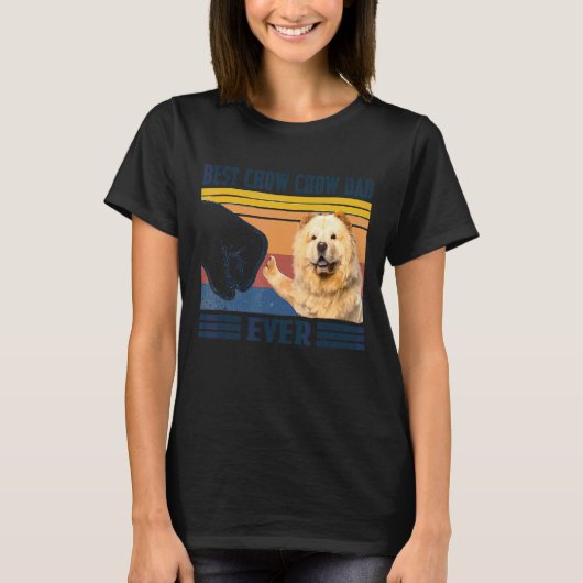 Mannen Best Chow Papa Ever Dog Vaderdag T-shirt (Voorkant)