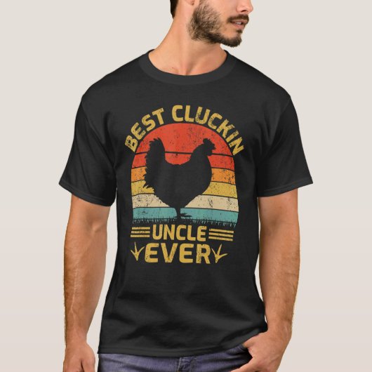 Mannen Best Cluckin oom Ever Chicken Oom T-shirt (Voorkant)