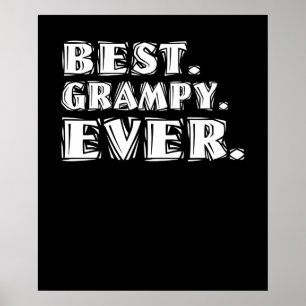 Mannen Best Grampy Ever Grootvader Poster