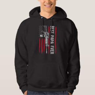 Mannen Best Papa Ever Pap Pistool Rights Ar-15 Ame Hoodie