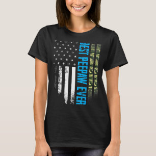 Mannen Best Peepaw Ever Camo American Flag D T-shirt
