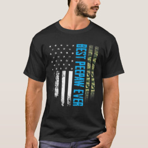 Mannen  Best Peepaw Ever Camo American Flag D T-shirt
