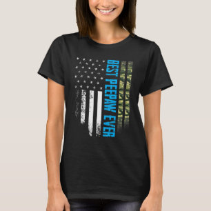 Mannen  Best Peepaw Ever Camo American Flag D T-shirt