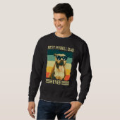 Mannen Best Pitbull Dad Father French Dog Trui (Voorkant volledig)