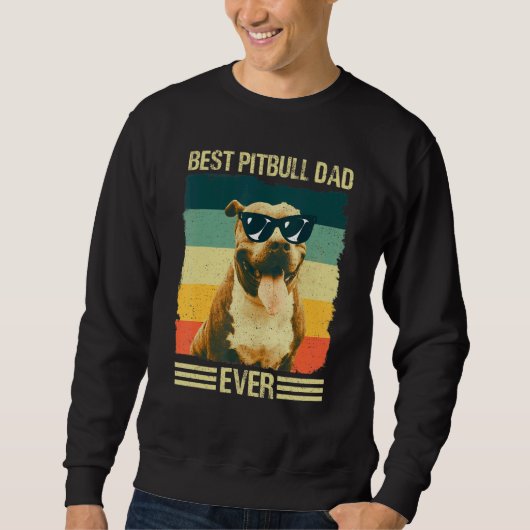 Mannen Best Pitbull Dad Father French Dog Trui (Voorkant)