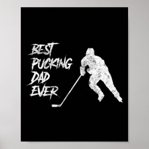 Mannen Best Pucking Papa Ever Hockey Vaderdag GIF Poster