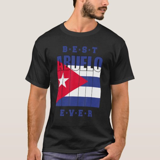 Mannen beste Abuelo ooit Cubaanse vaders Dag Cuba T-shirt (Voorkant)