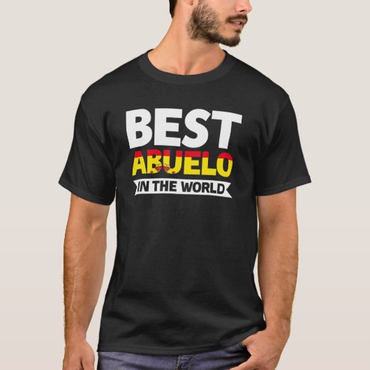 Mannen beste abuelo ter wereld grootvader t-shirt (Voorkant)