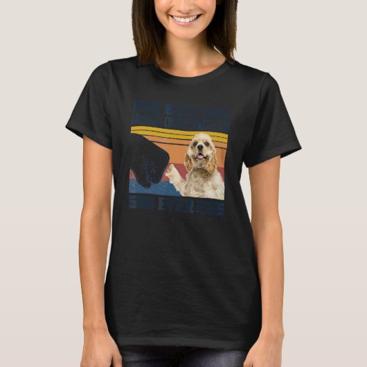Mannen beste Amerikaanse Cocker Spaniel Pap Oog 1 T-shirt (Voorkant)