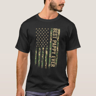Mannen beste appel ooit Amerikaanse vlag Camo vete T-shirt