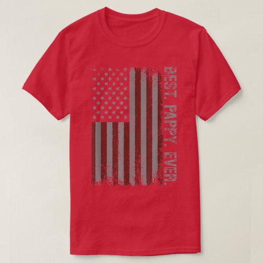 Mannen beste appel ooit Amerikaanse vlagvaders T-shirt (Design voorkant)