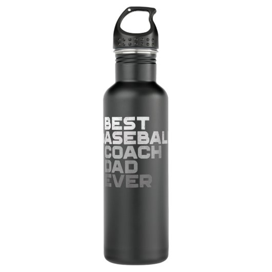 Mannen beste Baseball Coach Pap Ever Coach Waterfles (Voorkant)