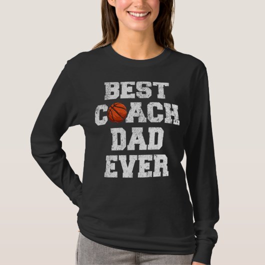 Mannen Beste Basketball Coach Pap T-shirt (Voorkant)