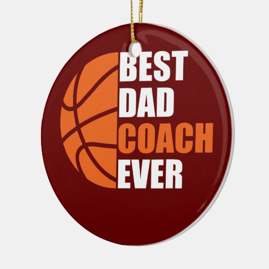 Mannen beste Basketball Papa Coach Ever Vader Keramisch Ornament (Links)