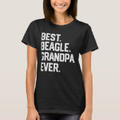 Mannen Beste Beagle Opa Ooit Vaderdag Hond T-shirt (Voorkant)