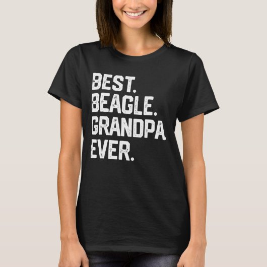 Mannen Beste Beagle Opa Ooit Vaderdag Hond T-shirt (Voorkant)
