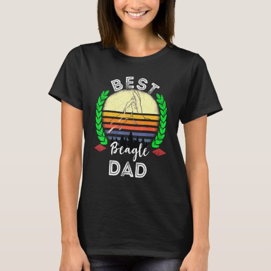 Mannen beste beagle pa Beagle Dog Papa Beagle Eige T-shirt (Voorkant)