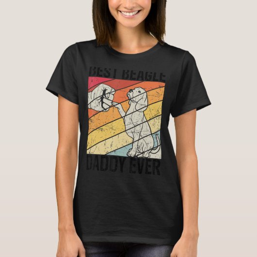 Mannen beste beagle Papa Ever hond papa T-shirt (Voorkant)