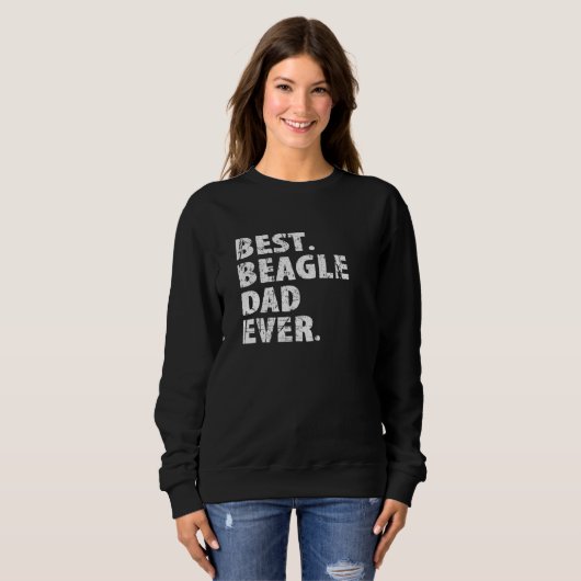 Mannen Beste Beagle Papa Ooit Dog Dad Trui (Voorkant volledig)