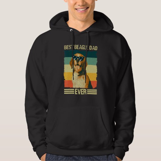 Mannen beste Beagle vader hond Hoodie (Voorkant)