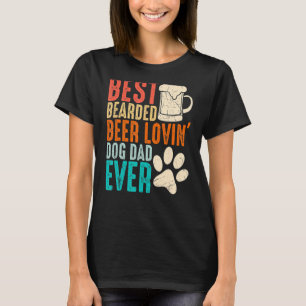Mannen beste bier Lovin Dog Pa in kaak T-shirt