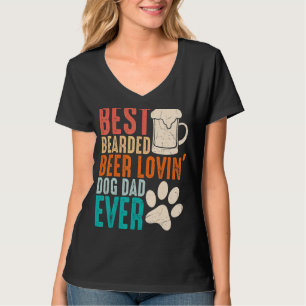 Mannen beste bier Lovin Dog Pa in kaak T-shirt
