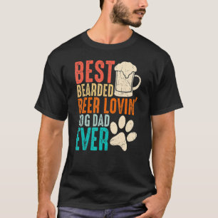 Mannen beste bier Lovin Dog Pa in kaak T-shirt