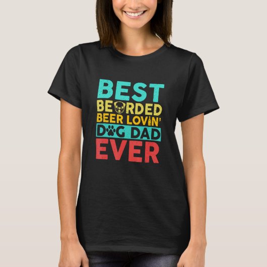 Mannen beste bier Lovin Dog Pa T-shirt (Voorkant)