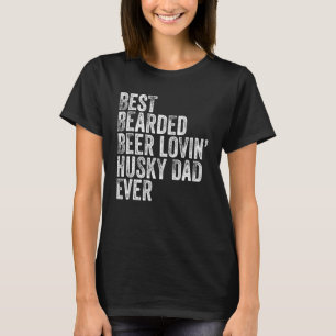 Mannen beste bier Lovin Husky Dad Pet Dog Ow T-shirt