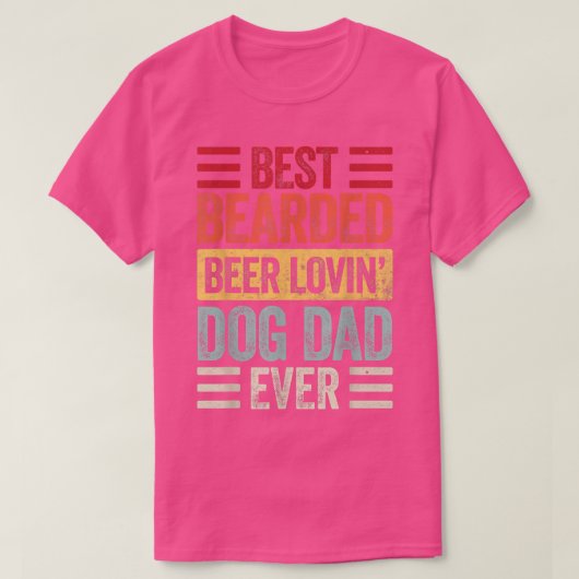 Mannen beste bier met bieslook Lovin Dog Dad T-Shi T-shirt (Design voorkant)