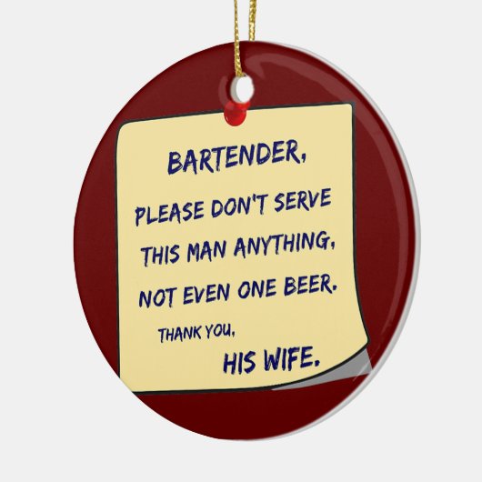 Mannen Beste bierdrinker Bartender Keramisch Ornament (Links)