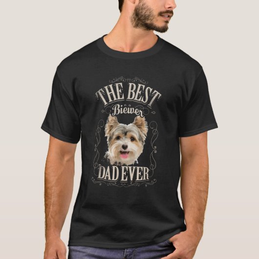Mannen Beste Biewer Papa Ooit Grappige Biewer Terr T-shirt (Voorkant)
