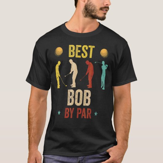 Mannen  beste Bob van Par Grandpa Golfer T-shirt (Voorkant)