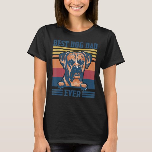 Mannen beste bokser vader ooit hond vader Vaderdag T-shirt (Voorkant)