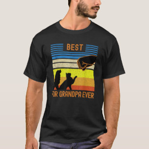 Mannen beste bont opa ooit grappig retro hond t-shirt