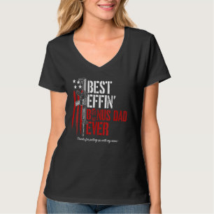 Mannen beste bonusbonus vader altijd Pistool recht T-shirt