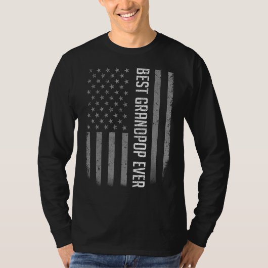 Mannen beste bonusvader ooit Amerikaanse vlag voor T-shirt (Voorkant)
