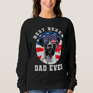 Mannen beste Boxer Dog papa Oog Amerikaanse vlag Trui