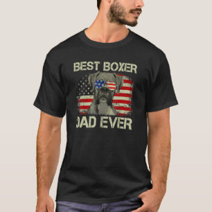Mannen beste Boxer-pap ooit Amerikaanse vlag T-shirt