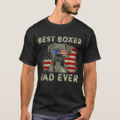 Mannen beste Boxer-pap ooit Hondenliefhebber Ameri T-shirt (Voorkant)