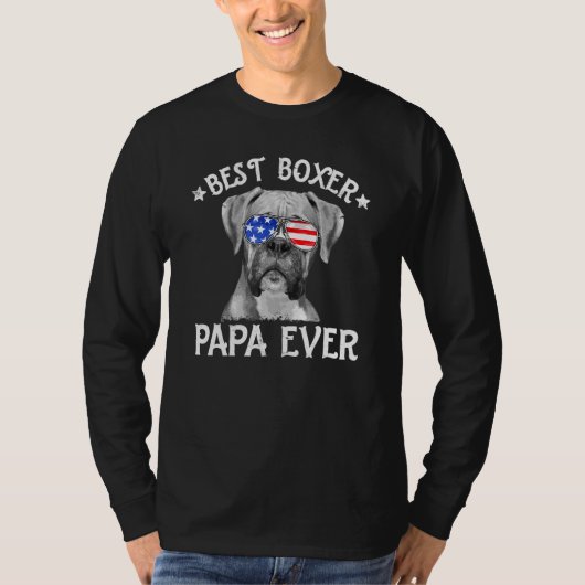 Mannen beste Boxer Papa Oost-Amerikaanse vlag Vade T-shirt (Voorkant)